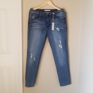KanCan skinny jeans with rivets size 15